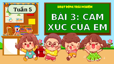Giáo án Powerpoint Bài 3 HĐTN  lớp 1 Kết nối tri thức: Cảm xúc của em