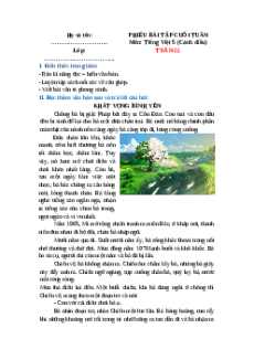 Bài tập cuối tuần Tiếng Việt lớp 5 Cánh diều Tuần 22