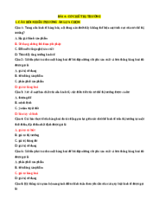 Trắc nghiệm Bài 4 Kinh tế pháp luật 10 Đúng-Sai, Trả lời ngắn: Cơ chế thị trường