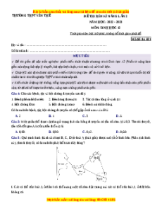 Đề thi thử Sinh học trường Yên Thế - Bắc Giang năm 2023