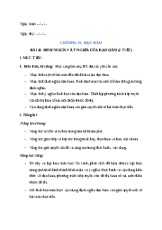 Giáo án Bài 31 Toán 11 Kết nối tri thức (năng lực số)