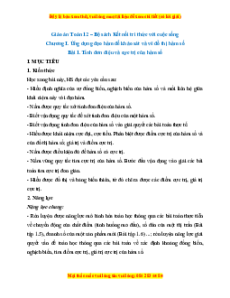 Giáo án Toán 12 Kết nối tri thức Học kì 1
