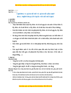 Giáo án Phép tính lũy thừa với số mũ thực Toán 11 Cánh diều