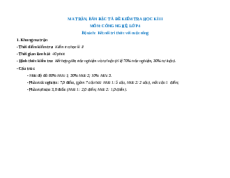 Đề thi cuối kì 2 Công nghệ lớp 4 Kết nối tri thức (Đề 1)