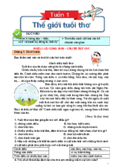 Bài tập cuối tuần Tiếng Việt lớp 5 Kết nối tri thức Học kì 1 (Phiên bản 2)