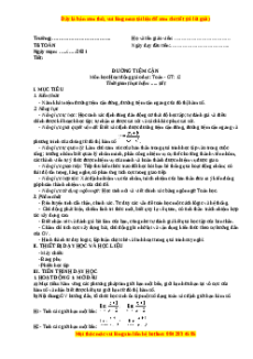 Giáo án Đường tiệm cận Toán 12 Giải tích