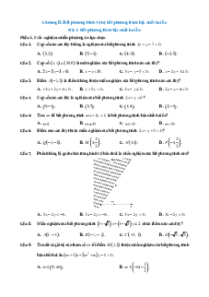 Trắc nghiệm Toán 10 Cánh diều Chương 2 (có đúng sai, trả lời ngắn)