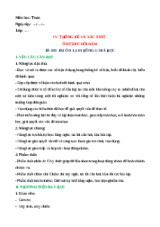 Giáo án Bài 89: Em ôn lại những gì đã học Toán lớp 5 Cánh diều