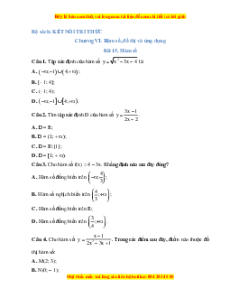 Bài tập trắc nghiệm Toán 10 Kì 2 Kết nối tri thức (có đáp án)