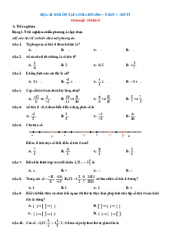 Bài tập ôn tập + Đề kiểm tra Toán 7 Kết nối tri thức theo chương