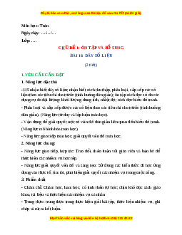 Giáo án Dãy số liệu Toán 4 Chân trời sáng tạo