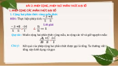 Giáo án Powerpoint Phép cộng, phép trừ phân thức đại số Toán 8 Cánh diều