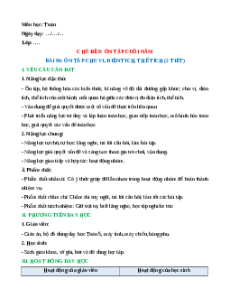 Giáo án Ôn tập chu vi, diện tích, thể tích Toán lớp 5 Chân trời sáng tạo