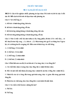 Trắc nghiệm Vật lí 12 Đúng-Sai, Trả lời ngắn Cánh diều (form 2025)