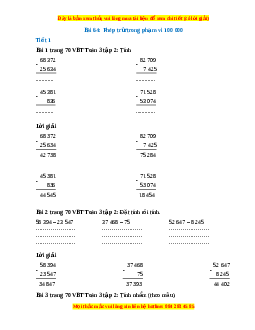 VBT Toán lớp 3 Bài 64 (Kết nối tri thức): Phép trừ trong phạm vi 100 000