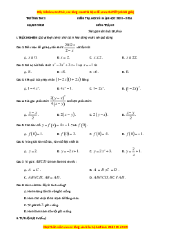 Bộ 14 đề thi cuối kì 1 Toán 8 Hà Nội có đáp án