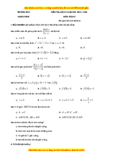 Bộ 14 đề thi cuối kì 1 Toán 8 Hà Nội có đáp án