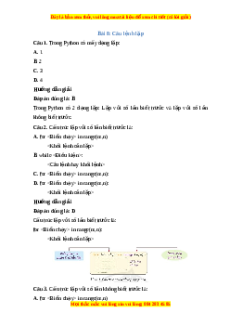 Trắc nghiệm Tin học 10 Chủ đề F Bài 8: Câu lệnh lặp Tin học 10 Cánh diều