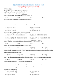 Bài tập ôn tập + Đề kiểm tra Toán 10 Chân trời sáng tạo chương 7
