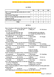 Đề thi cuối kì 2 Địa lí 11 Chân trời sáng tạo - Đề 2