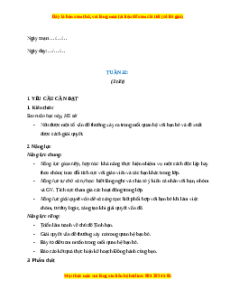 Giáo án Tuần 32 HĐTN lớp 4 Cánh diều