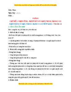 Giáo án Phép trừ (có nhớ) trong phạm vi 20 (tiếp theo) Toán lớp 2 Cánh diều