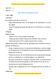 Giáo án Toán 8 Bài tập cuối chương 9 Chân trời sáng tạo