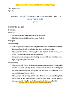 Giáo án Bài 15 Lịch sử 8 Chân trời sáng tạo (2024): Trung Quốc