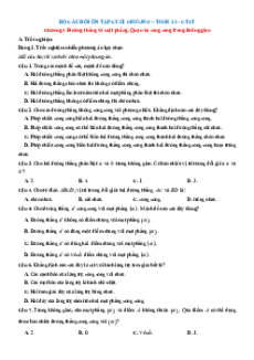 Bài tập ôn tập + Đề kiểm tra Toán 11 Chân trời sáng tạo Chương 4