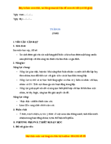 Giáo án Tuần 20 HĐTN lớp 4 Cánh diều