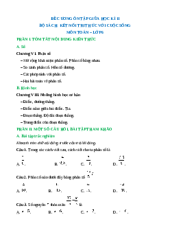 Đề cương ôn tập Giữa kì 2 Toán 6 Kết nối tri thức