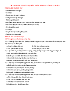 Đề cương ôn tập Giữa kì 2 Giáo dục công dân 9 (form mới)