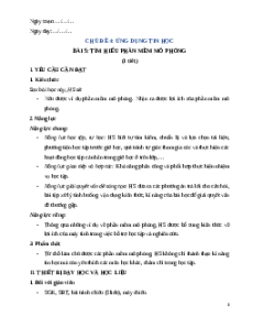 Giáo án Bài 5: Tìm hiểu phần mềm mô phỏng Tin học 9 Kết nối tri thức