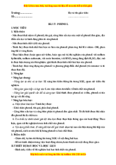Giáo án Phenol Hóa học 11 Cánh diều