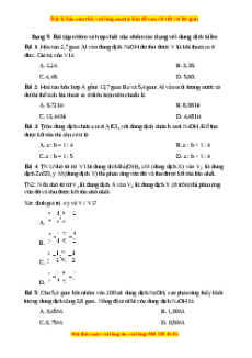 Trắc nghiệm Bài tập nhôm và hợp chất của nhôm tác dụng với dung dịch kiềm Hóa học 9