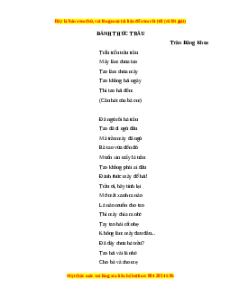 Phiếu bài tập Tuần 2 Đánh thức trầu Ngữ văn 7