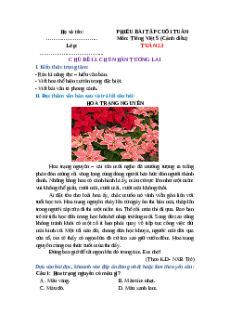 Bài tập cuối tuần Tiếng Việt lớp 5 Cánh diều Tuần 23