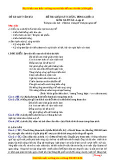 Đề thi thử Ngữ văn  Sở Yên Bái lần 1 năm 2023