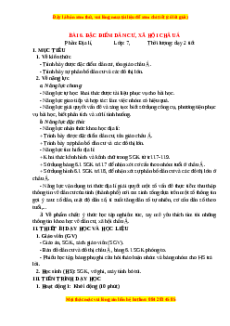 Giáo án Bài 6 Địa lí 7 Chân trời sáng tạo: Đặc điểm dân cư, xã hội châu Á