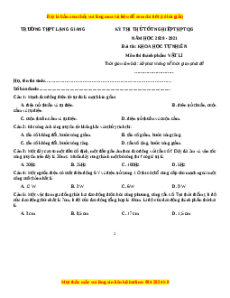 Đề thi thử Vật Lí trường Lạng Giang 1 năm 2021