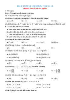Bài tập ôn tập + Đề kiểm tra Toán 10 Cánh diều theo chương