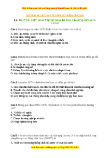 Trắc nghiệm Bài 31 Lịch sử 9: Việt Nam trong những năm đầu đại thắng mùa xuan 1975