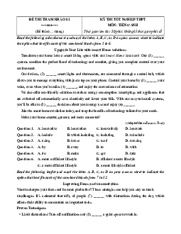 70 đề thi Tốt nghiệp Tiếng Anh năm 2025 (có lời giải)