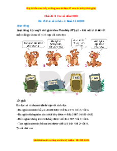 Giải Sgk Toán lớp 3 Bài 45: Các số có bốn chữ số. Số 10000 (Kết nối tri thức)