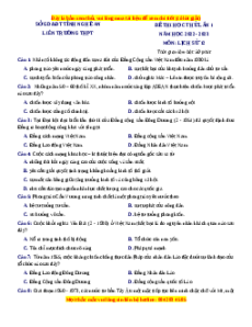Đề thi thử Lịch sử Liên trường Nghệ An lần 1 năm 2023