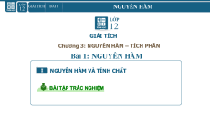 Giáo án Powerpoint Nguyên hàm Toán 12 Giải tích