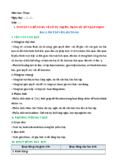 Giáo án Ôn tập về giải toán Toán lớp 5 Cánh diều