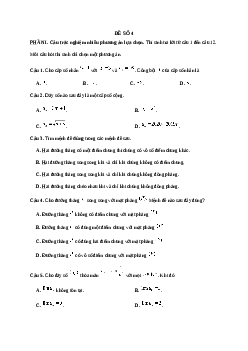 Đề thi cuối kì 1 Toán 11 Kết nối tri thức Cấu trúc mới - Đề 4