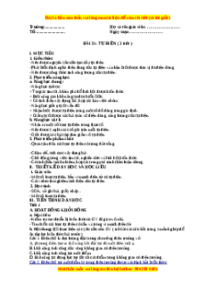 Giáo án Tụ điện Vật lí 11 Kết nối tri thức