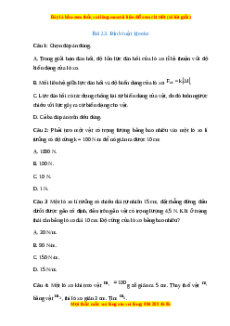 Trắc nghiệm Định luật Hooke Vật lí 10 Chân trời sáng tạo